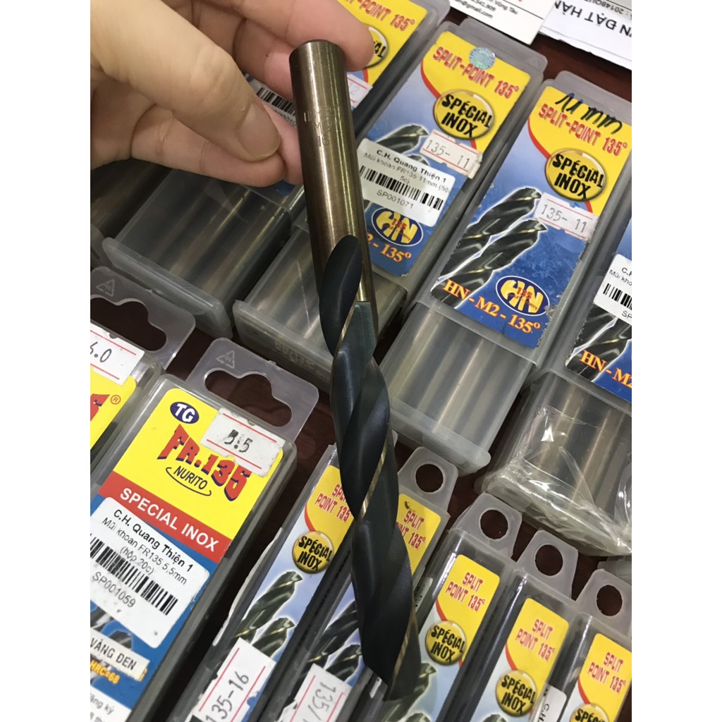 Mũi khoan inox Pháp FR135 size từ 7mm đến 13mm