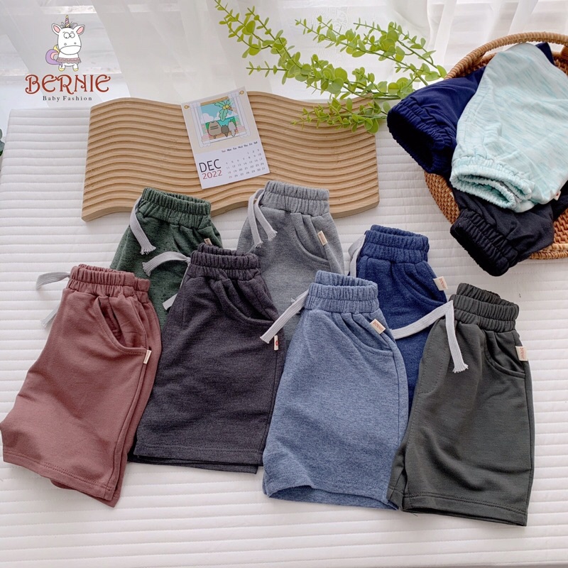 _Set Combo 3 quần cotton da cá thu đông cho bé trai/gái 8 đến 22kg