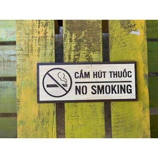 Bảng gỗ No smoking/ Smoking zone