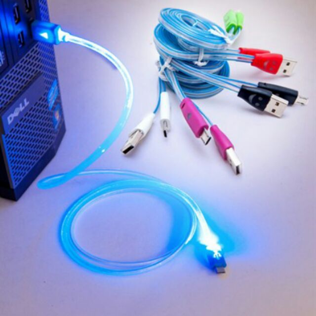 Cáp Sạc Androi Dây Led Dạ Quang