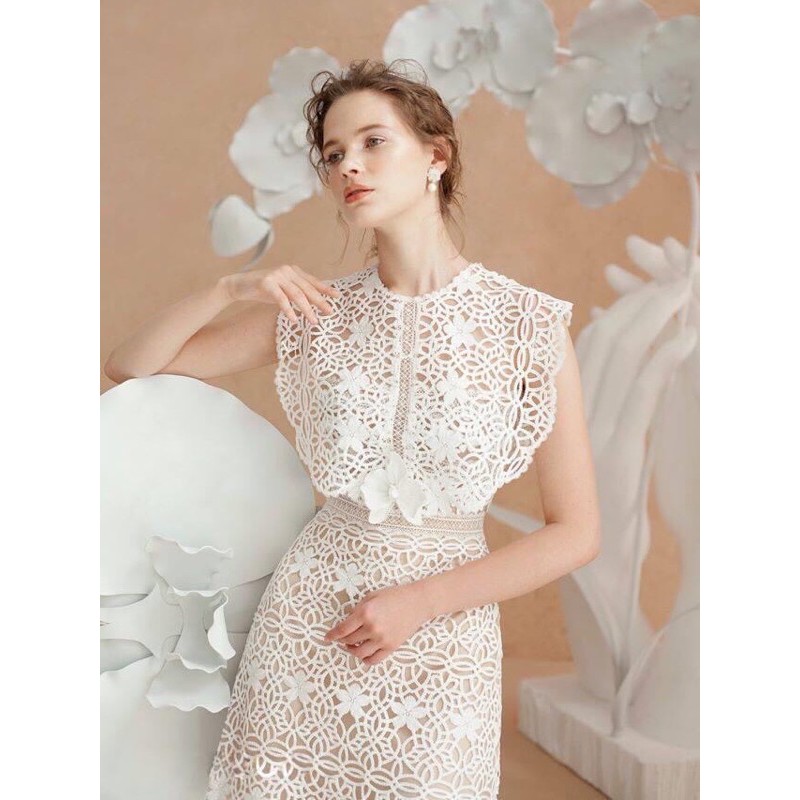 Đầm dự tiệc | Đầm trắng | Đầm ôm body ren | Đầm thiết kế hàng cao cấp - MN149 - Đầm Váy Mina
