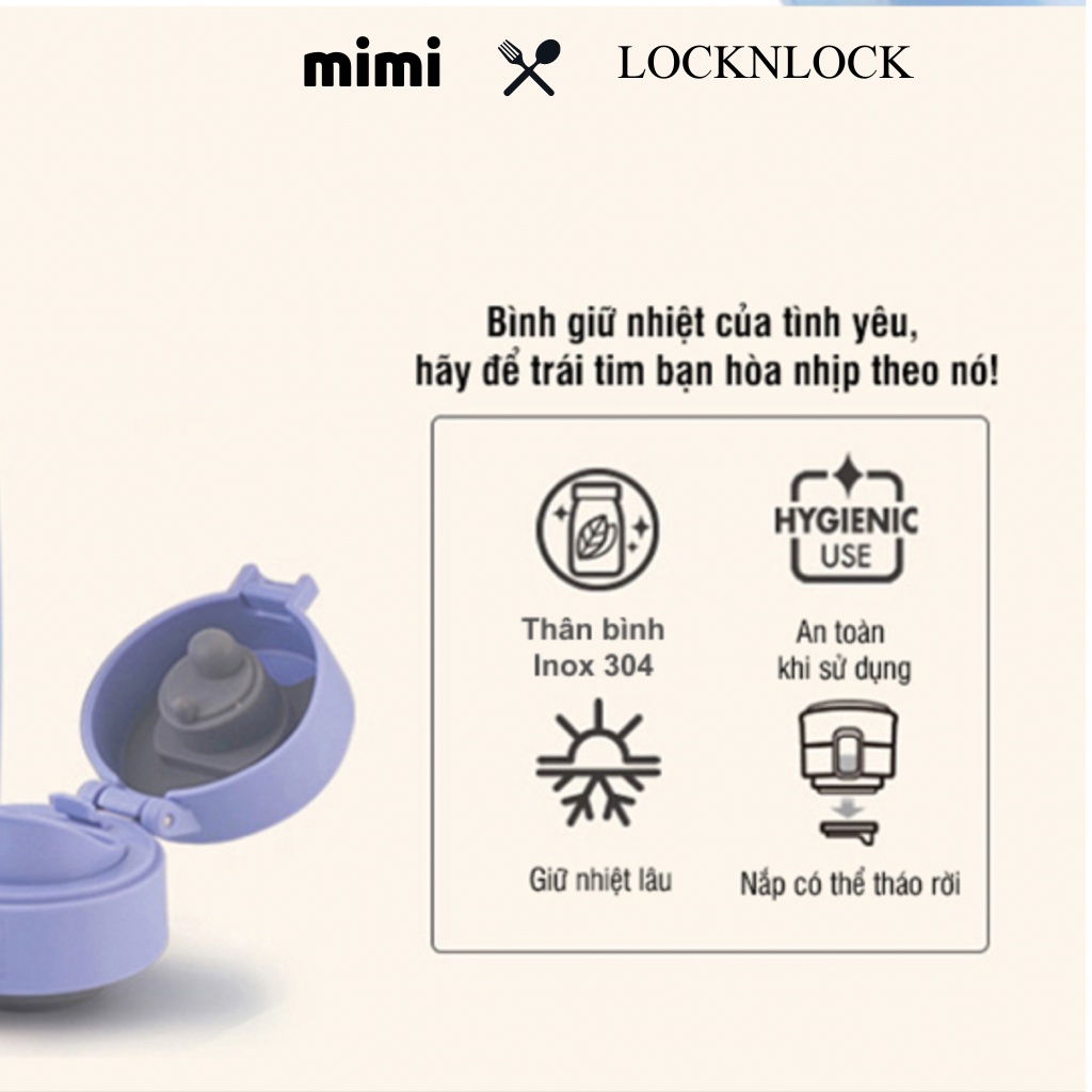 Bình Giữ Nhiệt Lock&amp;Lock Macaron I.d Tumbler LHC3246 450ml