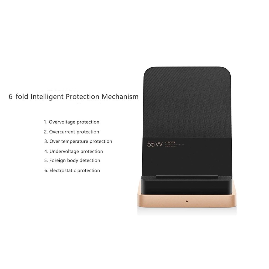 Xiaomi Youpin Đế Sạc Nhanh Không Dây   55w Tích Hợp Quạt Làm Mát Không Khí