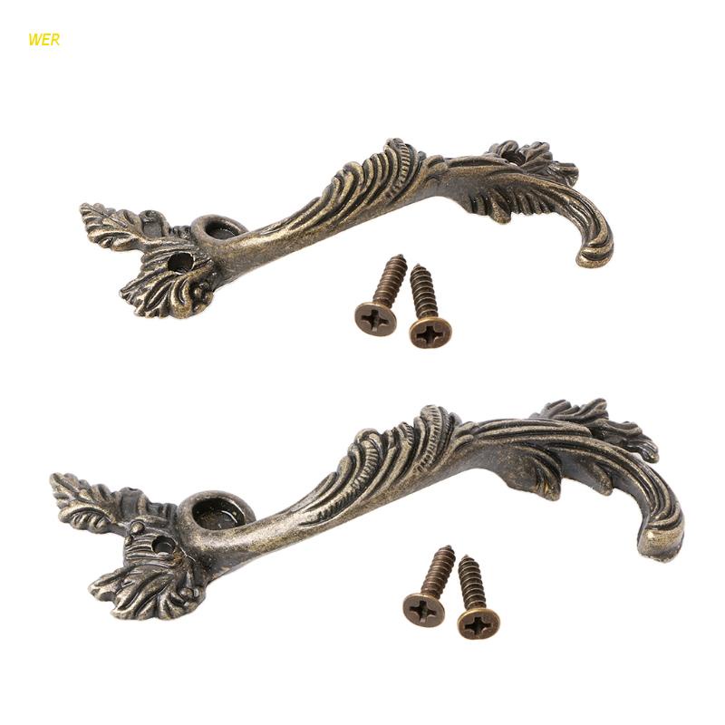Tay Nắm Cửa/Ngăn Kéo Hình Chiếc Lá Màu Đồng Sang Trọng