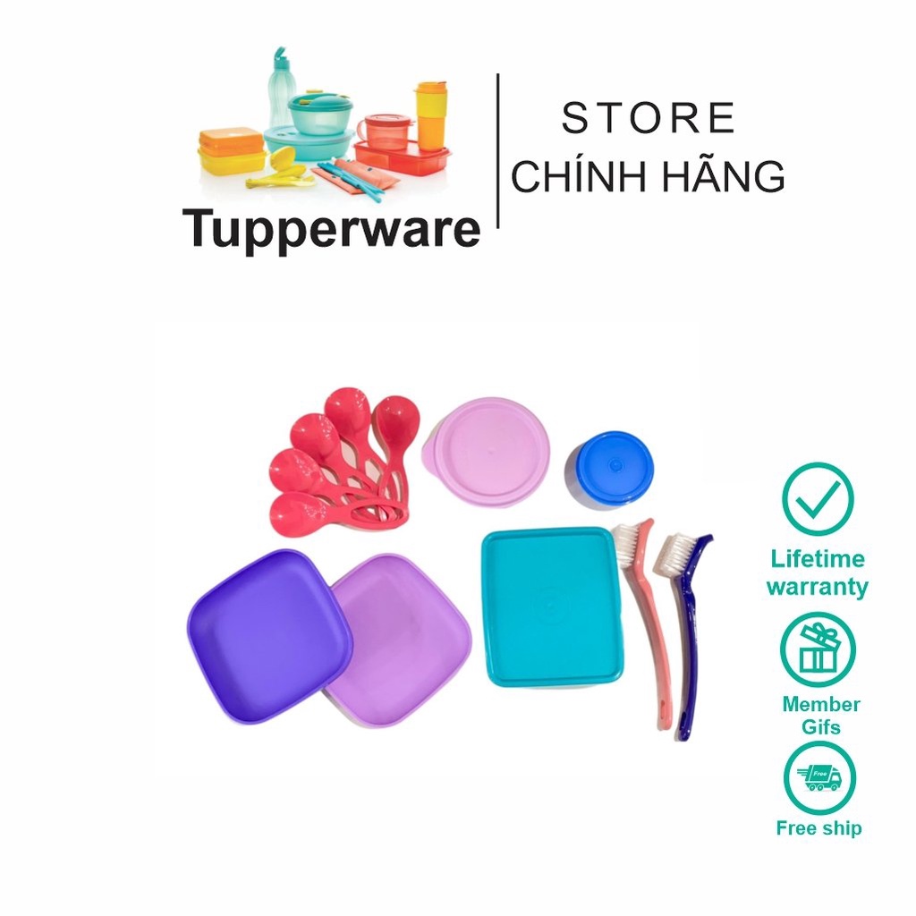 Dụng cụ ăn dặm cho bé Tupperware - Nhựa nguyên sinh