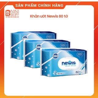 Khăn ướt Newis 80 tờ  💟💟 FREESHIP 💟💟 khăn mỏng, mềm, không mùi, mềm mại và an toàn cho mọi làn da, giữ ẩm cho da.