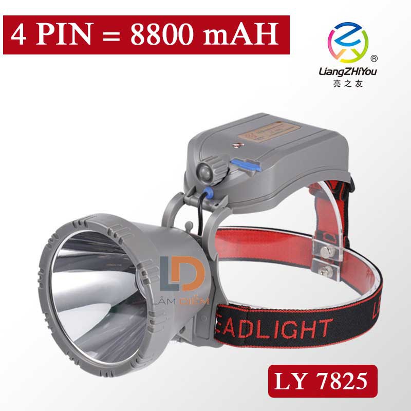 ĐÈN ĐỘI LED PHA CÔNG TẮC CHỈNH PIN SIÊU KHỎE LY -7825