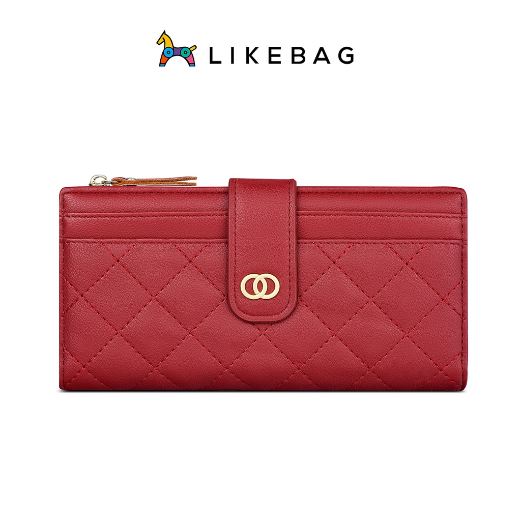 Ví nữ cầm tay dáng dài LIKEBAG họa tiết da chéo thanh lịch T3679-133 - LIBAGI