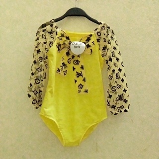 Đồ bơi liền thân tay lưới bé gái, bộ Bikini bé gái