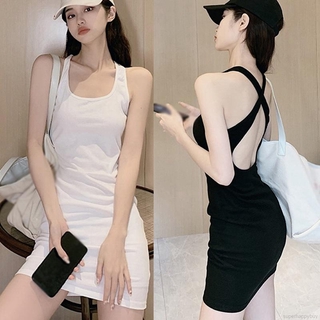 Đầm body thiết kế dây đan chéo lưng quyến rũ
