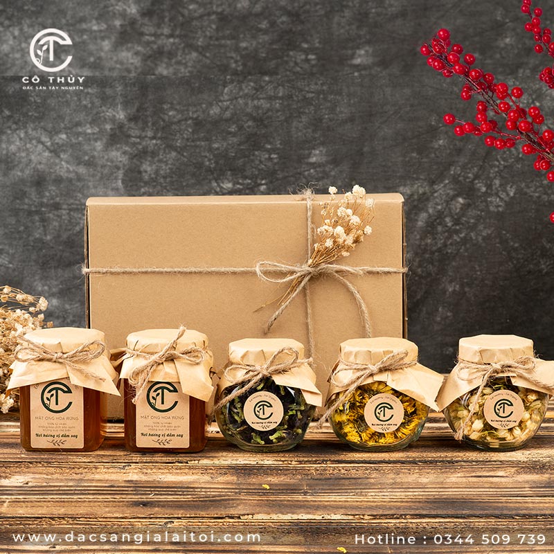Set Quà Tặng Trà Thảo Mộc Mật Ong 100% Tự Nhiên - Quà Tặng TẾT 2024 Cho Mẹ, Bạn Gái, Đồng Nghiệp CTG312