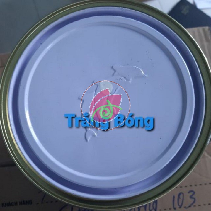 Sơn sắt mạ kẽm màu trắng bóng Lon 3kg (cả bì), tặng kèm cọ