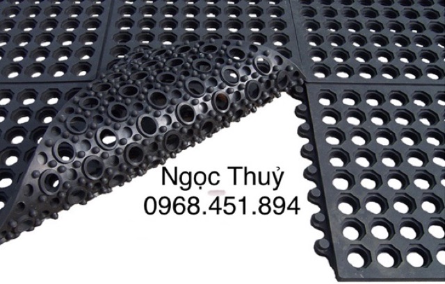Thảm cao su chống trơn trượt nhà xưởng, bếp ăn công nghiệp