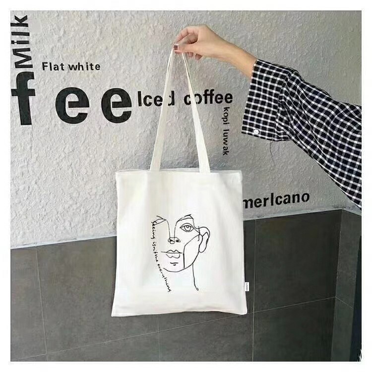 Túi tote vải mềm trơn đeo chéo canvas giá rẻ LUKAMO TX766