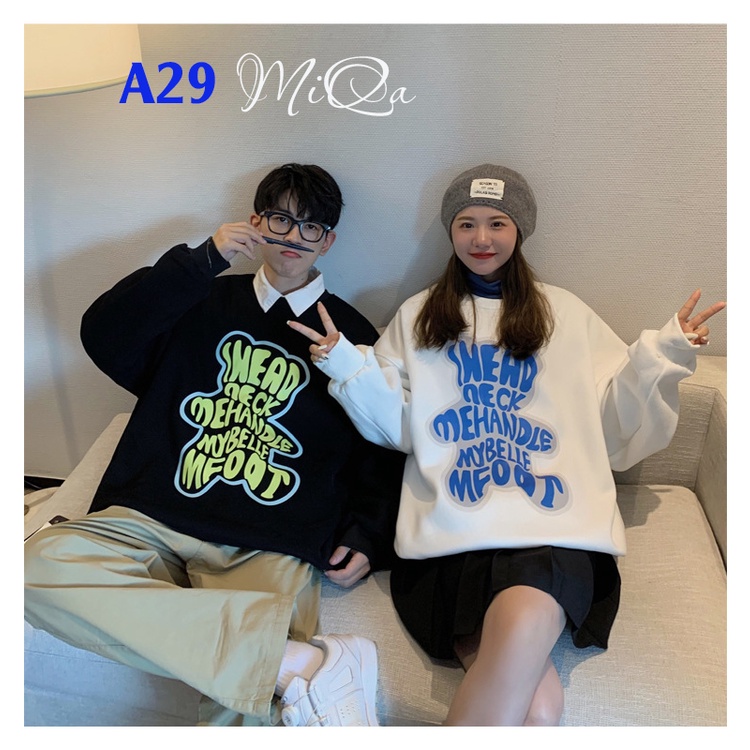 Áo Nỉ Bông Thời Trang UNISEX Hoạ Tiết Gấu Cute 🐻 / SWEATER FREESIZE 💜 MiQa 💜 #04 | BigBuy360 - bigbuy360.vn