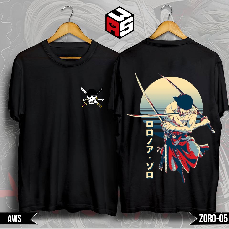 Áo thun Zoro, áo phông onepiece roronoa zoro wano mẫu mới cotton giá rẻ