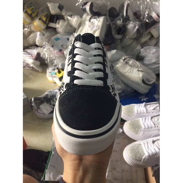 Giày sneaker VAN đầu lâu ,van old skool, van Fear Of Goo, van ca rô