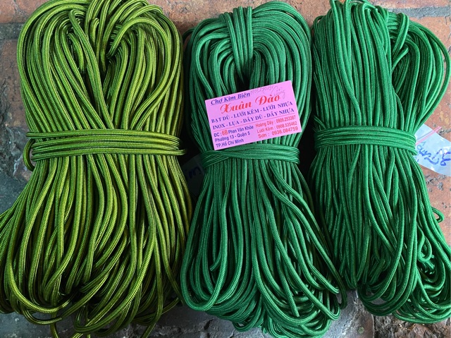 DÂY DÙ TRÒN XANH 4mm 1 Bó Khoảng 80 Mét