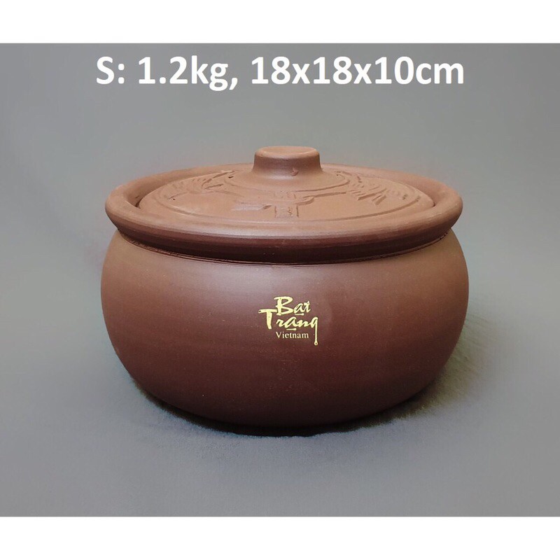 Nồi đất kho cá nấu cơm Bát Tràng phi 20cm