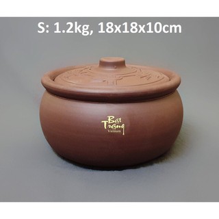 Nồi đất kho cá nấu cơm Bát Tràng phi 20cm