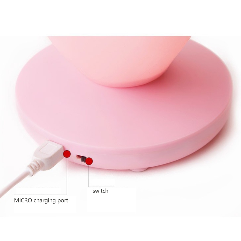 Đèn Ngủ Di Động Bằng Silicon Họa Tiết Trái Tim Dễ Thương Trang Trí Phòng Ngủ Cho Bé Trai Bé Gái