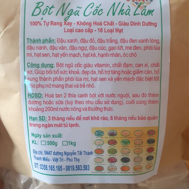 500gr NGŨ CỐC DINH DƯỠNG 18 LOẠI HẠT