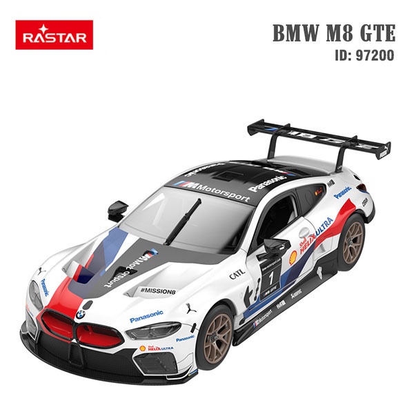 Xe đua BMW M8 GTE - RASTAR 97200 - Đồ chơi lắp ráp mô hình tỉ lệ 1:18 với 74 chi tiết có động cơ điều khiển từ xa