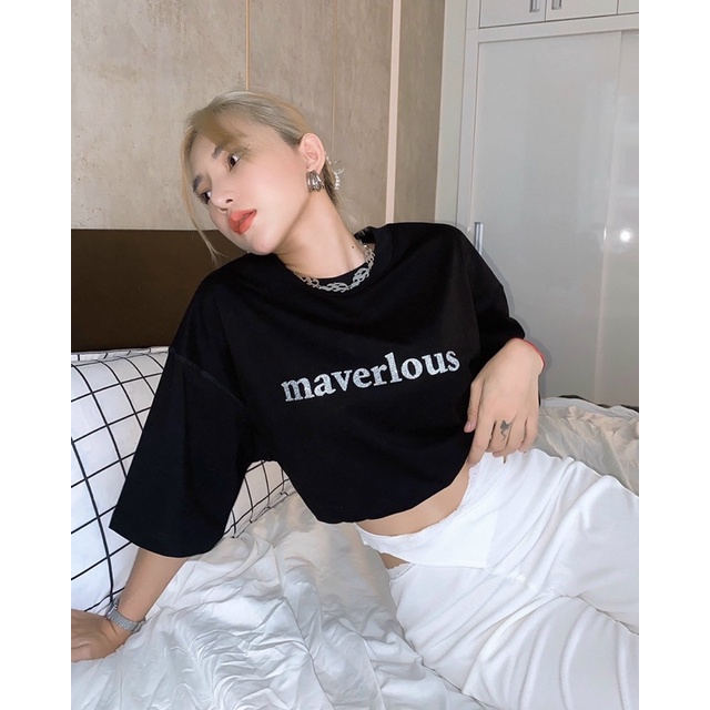 ÁO THUN MAVERLOUS LOGO BLING/BLACK