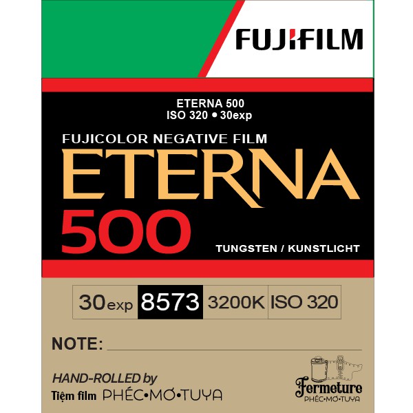 Film Cine điện ảnh Fujifilm Eterna 500T