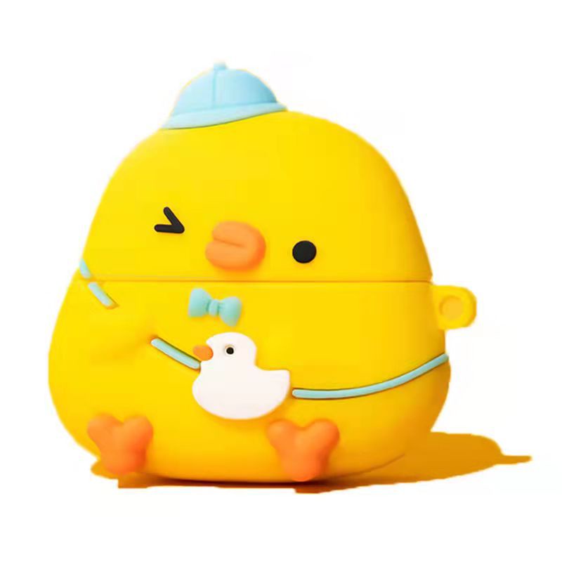 🍀Vỏ ốp case airpod airpods bảo vệ tai nghe không dây bluetooth 1/2/Pro/Daimeng Chicken, Lovely duck, Cup Needle chống va