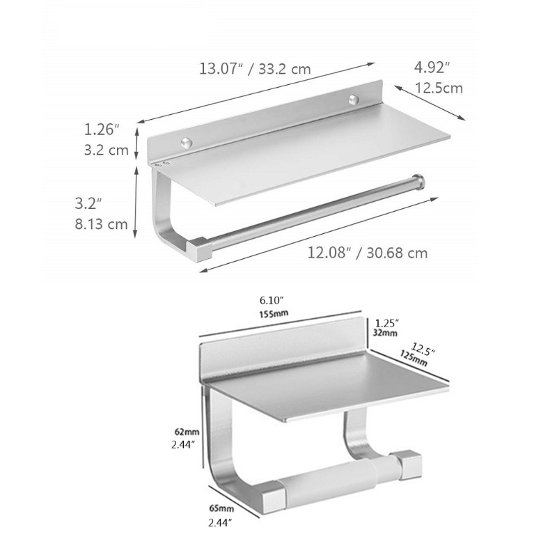 Giá Đỡ Cuộn Giấy Vệ Sinh Gắn Tường Đa Năng Chống Thấm Nước