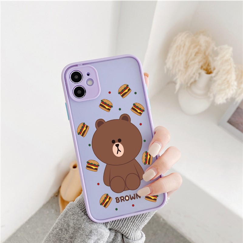 Ốp lưng Iphone BROWN viền màu iphone 6/6plus/6s/6s plus/ 7/ 7plus/ 8/ 8plus/x/xs/ xs max/ 11/ 11 promax/12 /12