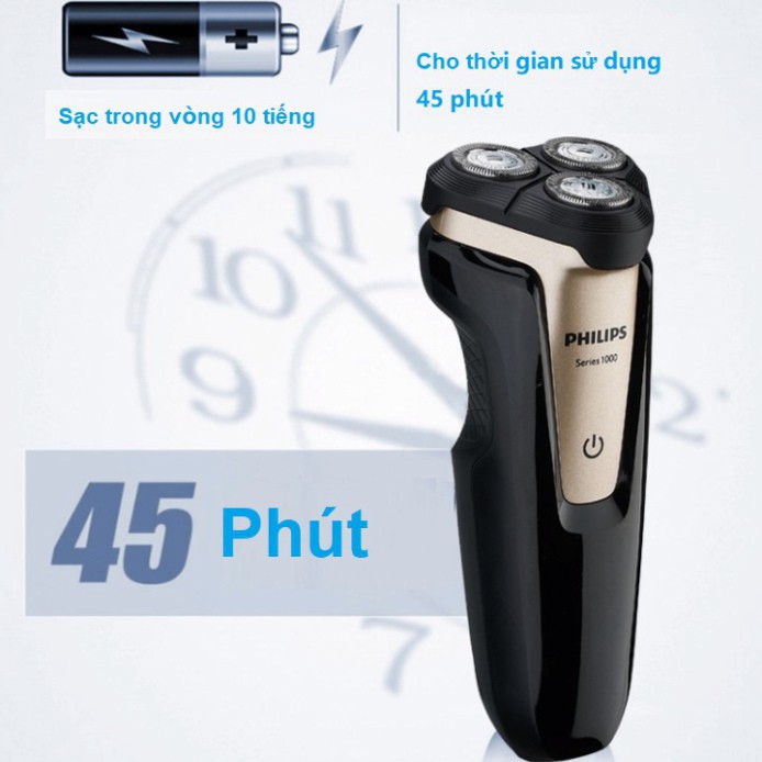 Sản Phẩm Máy cạo râu khô và ướt cao cấp thương hiệu Philips S1020 (Bảo hành 12 tháng) .