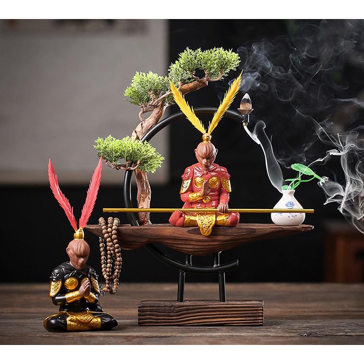 Tượng Tôn Ngộ Không – Tề Thiên Đại Thánh gốm màu đỏ mới 2021