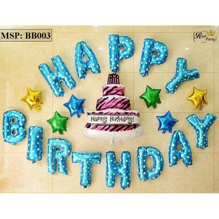 SET BÓNG HAPPY BIRTHDAY BÁNH SINH NHẬT