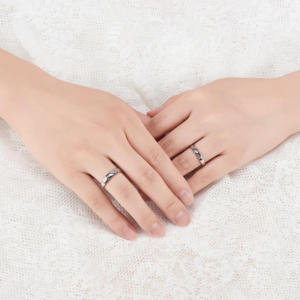 1 Cặp Nhẫn Đôi Cho Ngày Valentine|Trái Tim Trang Trí Xinh Xắn Chất Lượng