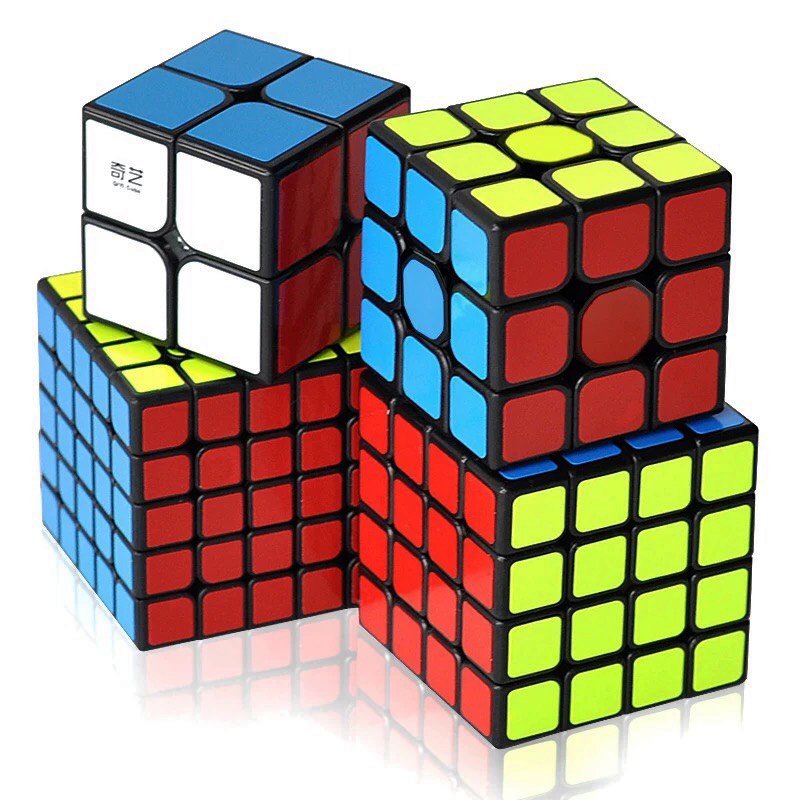 Combo Rubik 2x2, 3x3, 4x4, 5x5 - Bộ 4 Rubik Viền Đen Cao Cấp