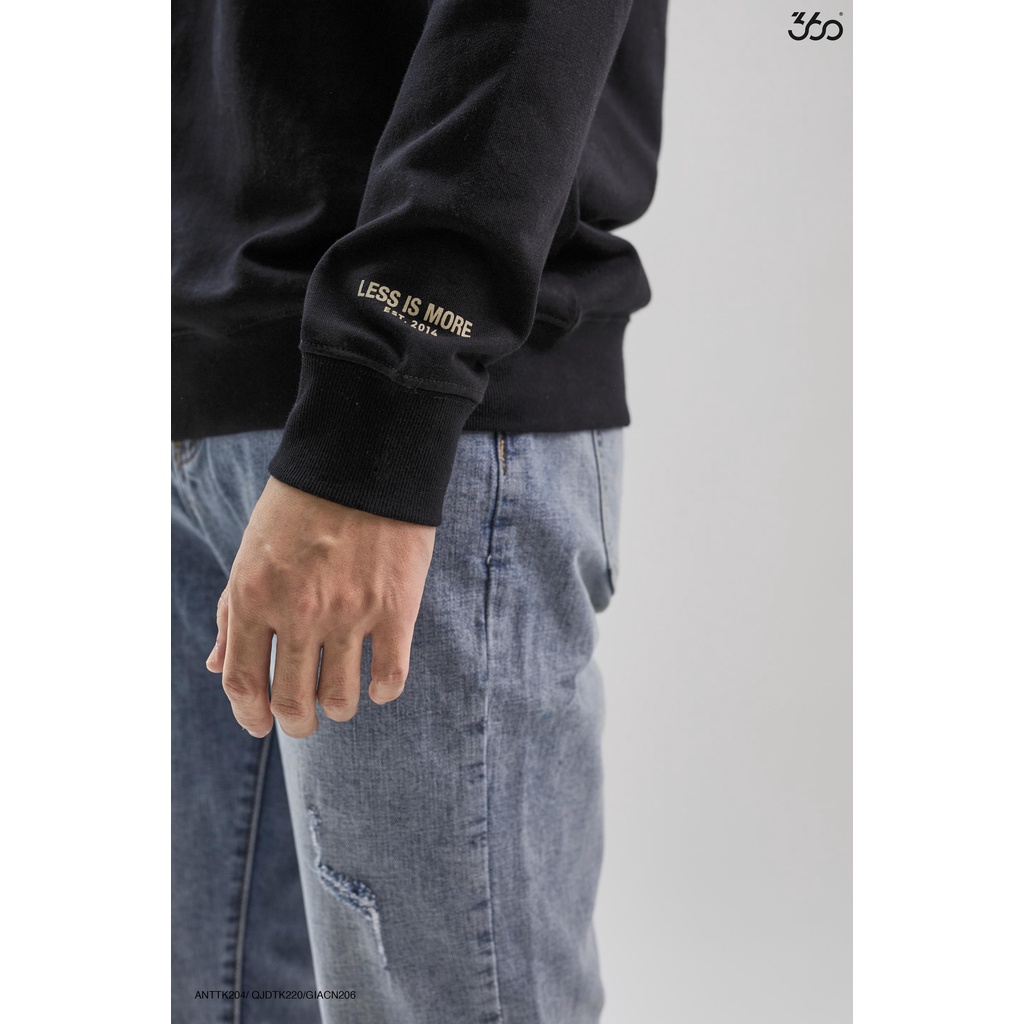 Áo nỉ trơn dài tay nam thương hiệu thời trang 360 Boutique chất liệu cao cấp 3 màu trung tính dễ phối đồ - ANTTK204 | BigBuy360 - bigbuy360.vn