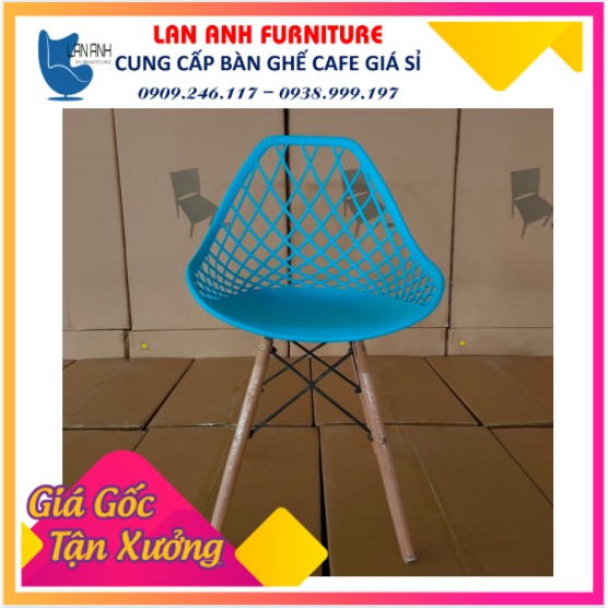 Ghế nhựa lưới chân gỗ ( LA-C068) -Nhắn tin chọn màu