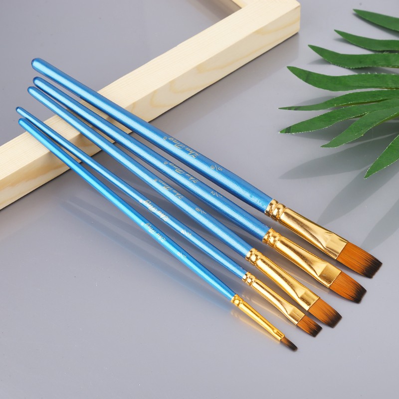 ♡ ♡ 5pcs Art Painting Brushes Set Acrylic Oil Watercolor Artist Paint Brush