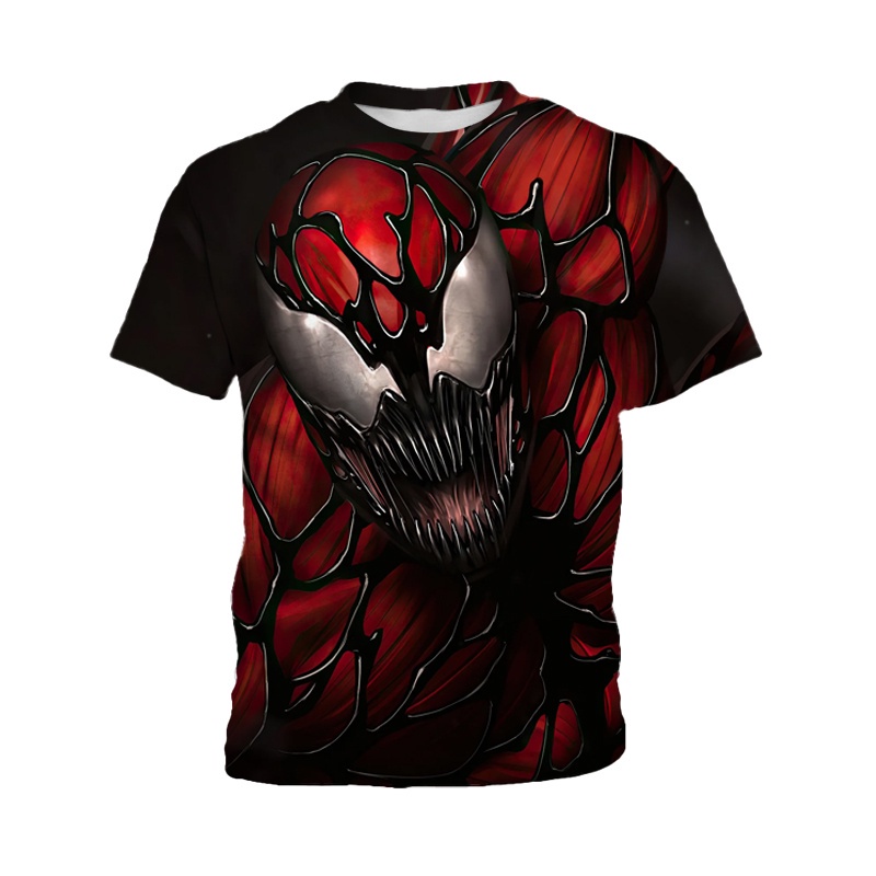 Áo Thun Tay Ngắn In Hình Venom 3D Thời Trang Đường Phố Cho Bé Trai