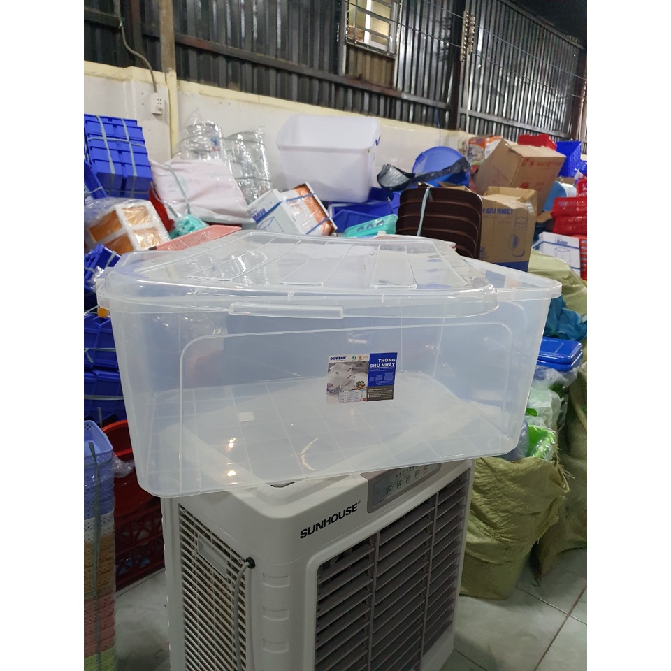Thùng nhựa trong đựng đồ Duy Tân size lớn 45L/55/90L