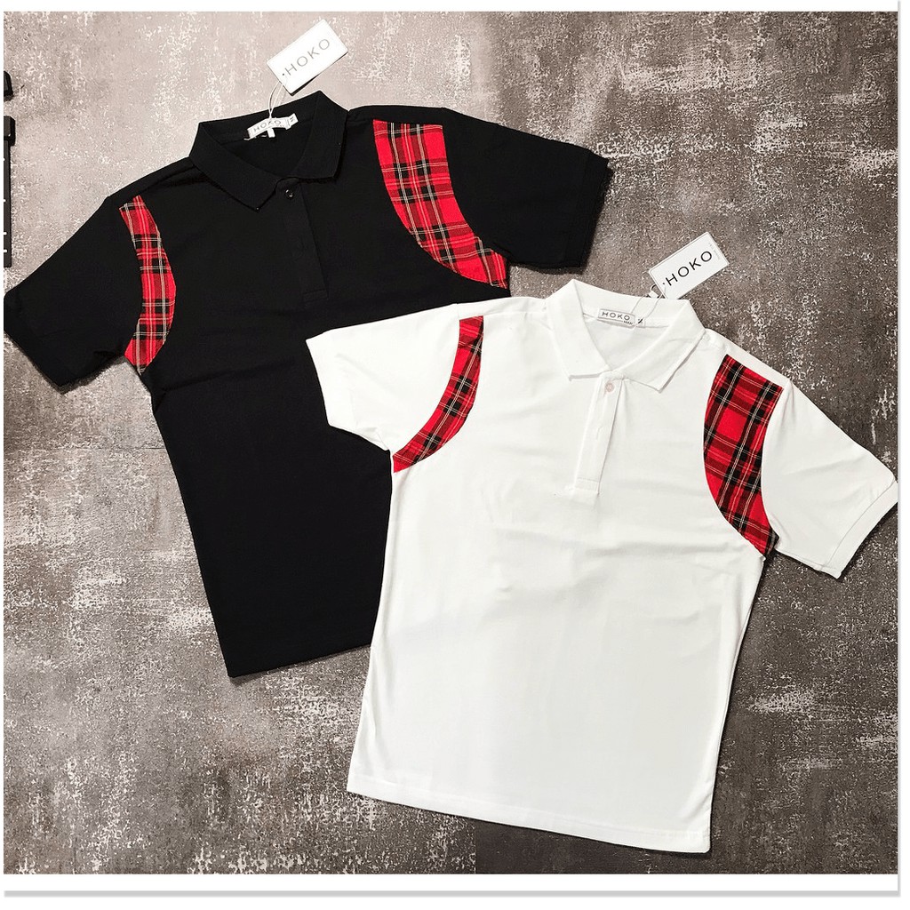 Áo thun nam cổ trụ phối VIỀN ĐỎ ĐEN SIÊU ĐẸP , FORM CHUẨN CHO CÁC ANH EM KOKO MI FASHION