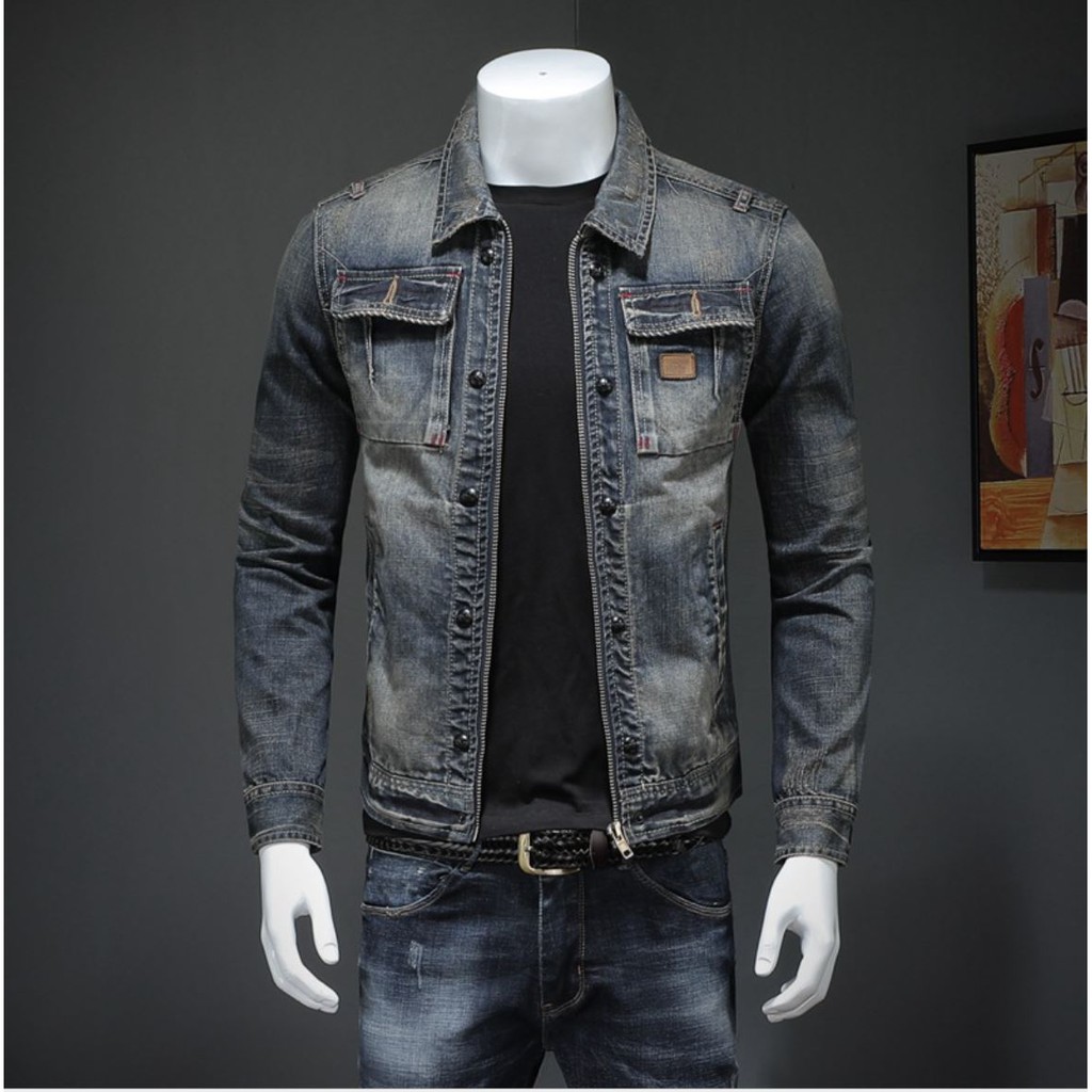 Áo khoác Jean - Biker Jacket Jean Mẫu Mới 2020
