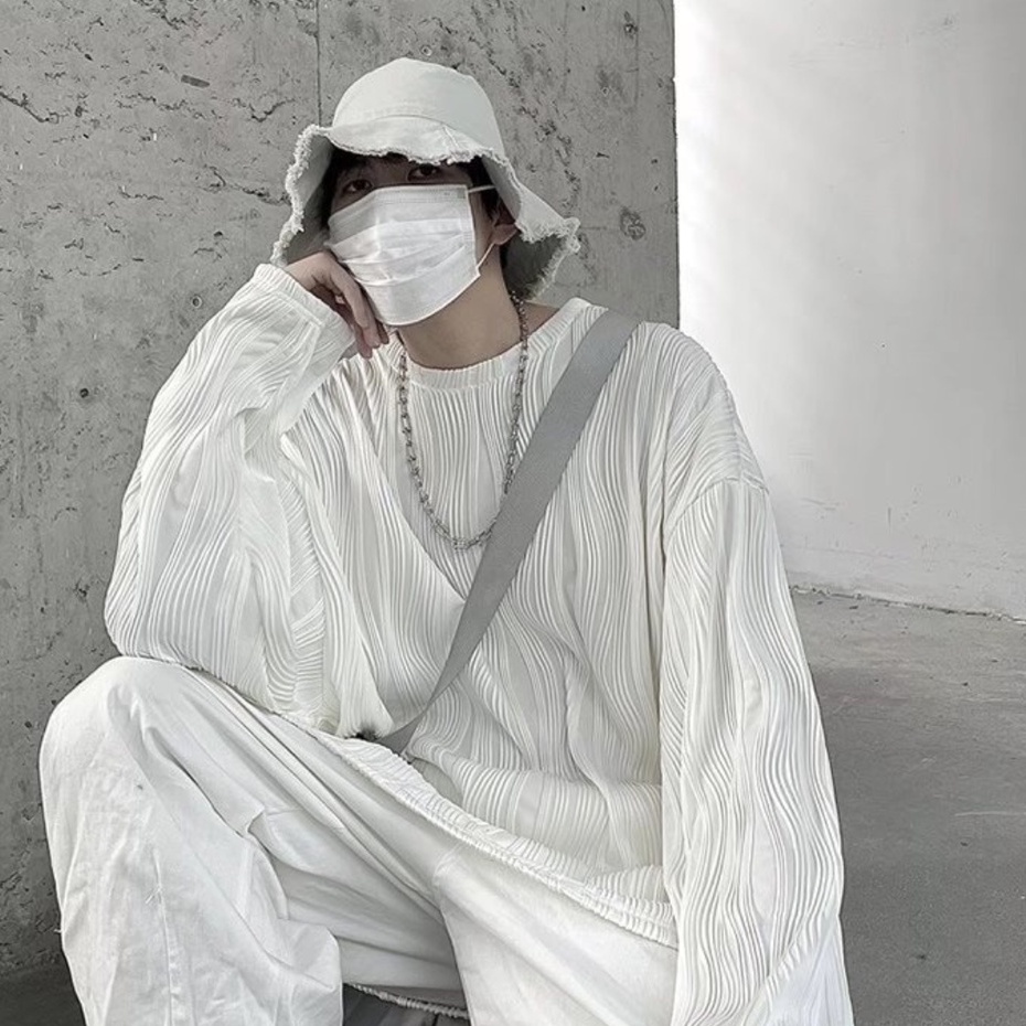 Áo Dài Tay Nam Họa Tiết Sọc Ngang Thời Trang Dành Cho Áo sweater Cổ Tròn Thiết Kế Trẻ Trung Bigsize Unisex Simple áo sơ mi nữ