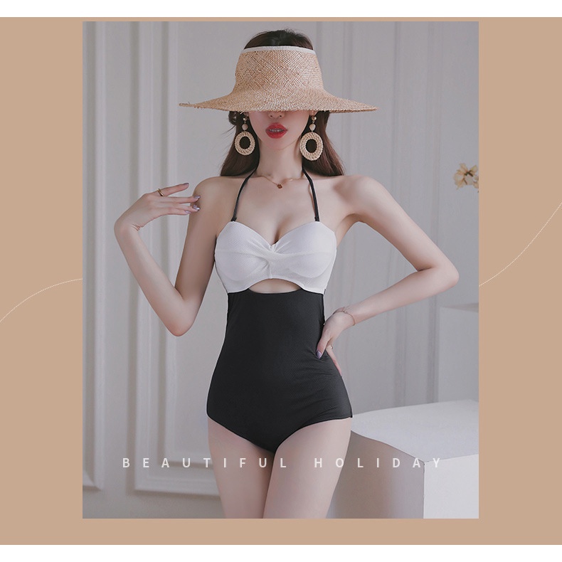 Bộ Đồ Bơi Hai Dây Che Bụng Ôm Dáng Phong Cách Nhật Bản Cổ Điển Quyến Rũ Thời Trang Đi Biển Cho Nữ