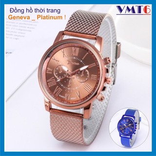 Đồng hồ thời trang unisex Geneva Platinum - dây inox hoặc dạng lưới!