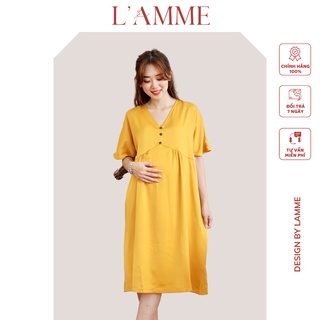 [Mã FATHANG5 giảm 10K đơn 50K] Váy ngủ lụa Sophie Dress mềm mại, tạo thoải mái cho giấc ngủ mẹ bầu thiết kế bởi LAMME