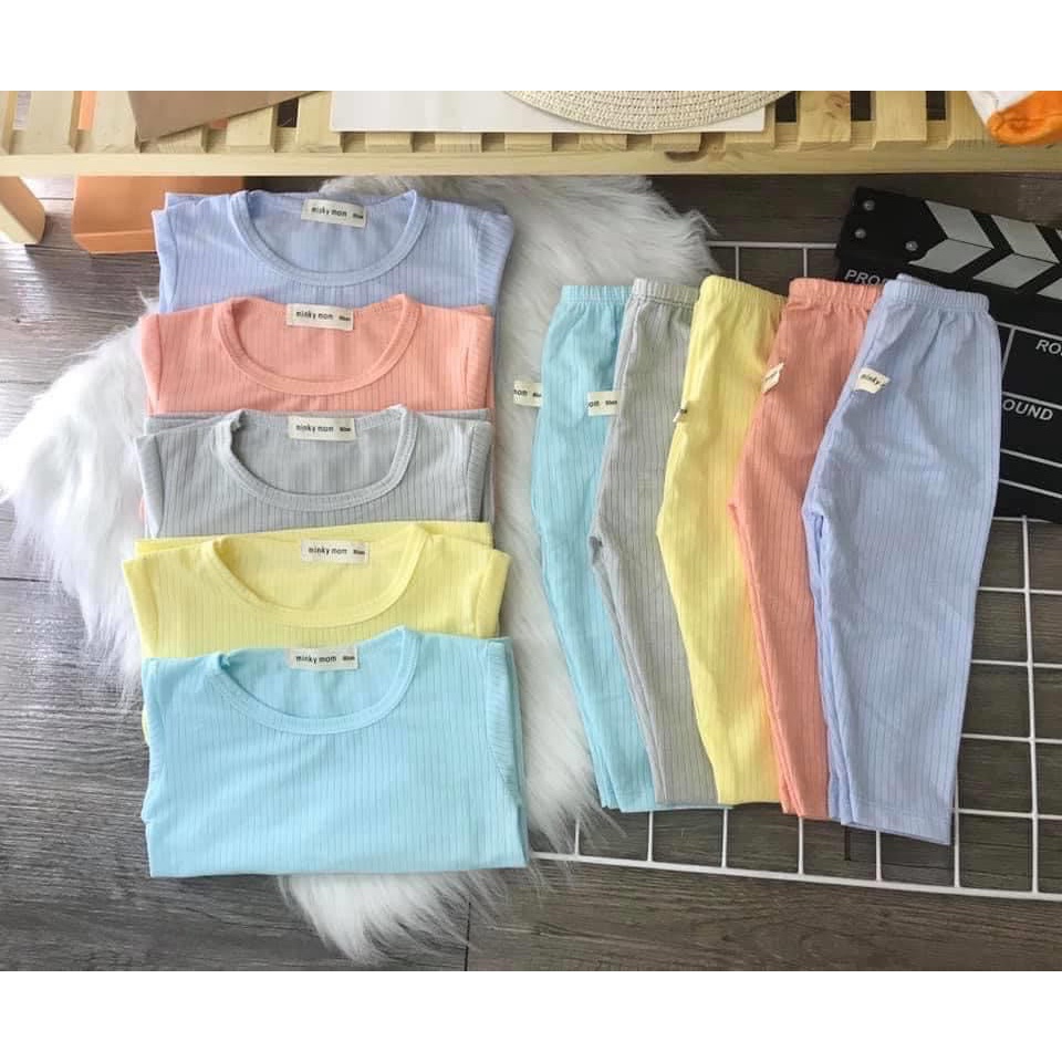 Bộ Dài Tay Cho Bé Chất Cotton Tăm Tre Mặc Nằm Điều Hòa, Mặc Thu Đông K022