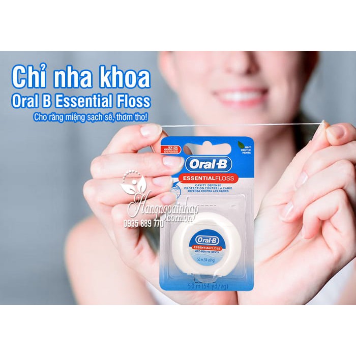 Chỉ Nha Khoa Oral-B Essential Floss (50m/Hộp)